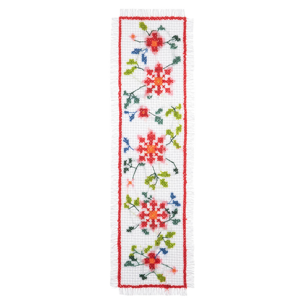Floral Bookmark | Mini Counted Cross Stitch Kit | 6x20cm