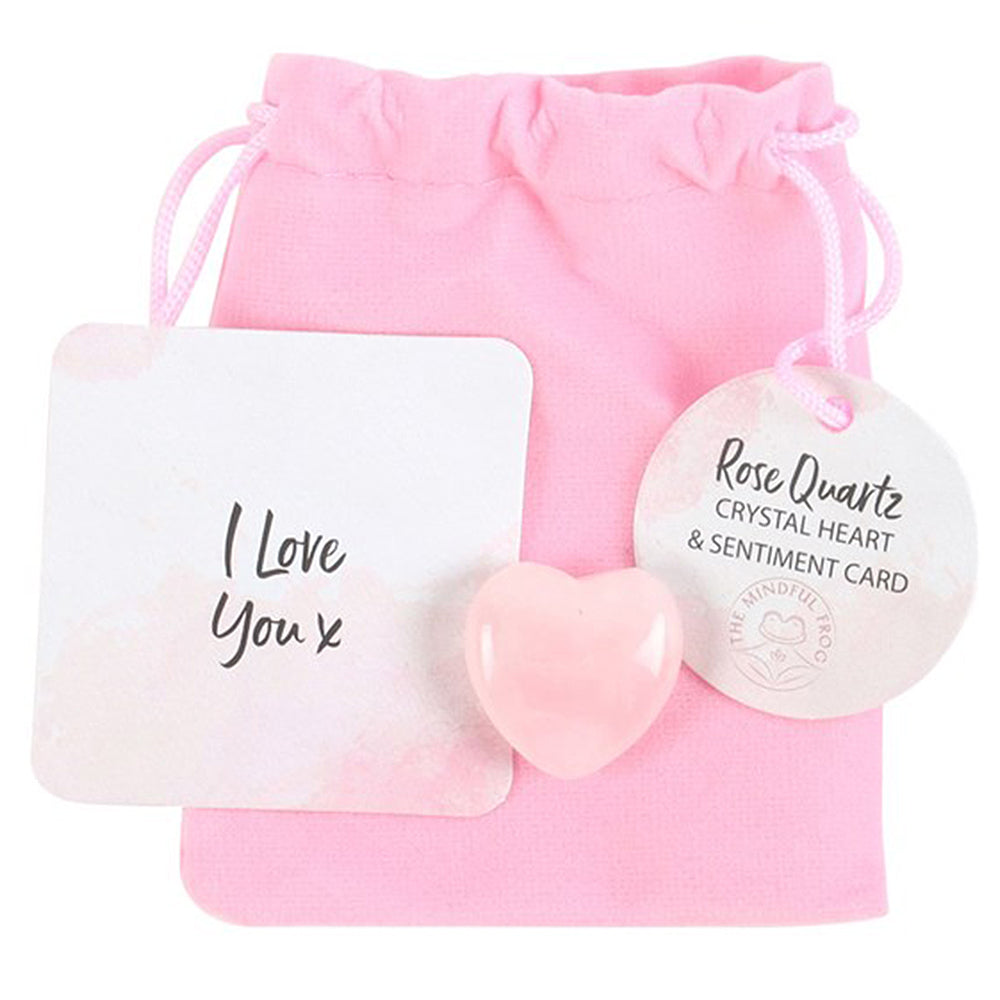 I Love You | Clear Quartz Crystal Heart | Clarity | Mini Gift | Cracker Filler