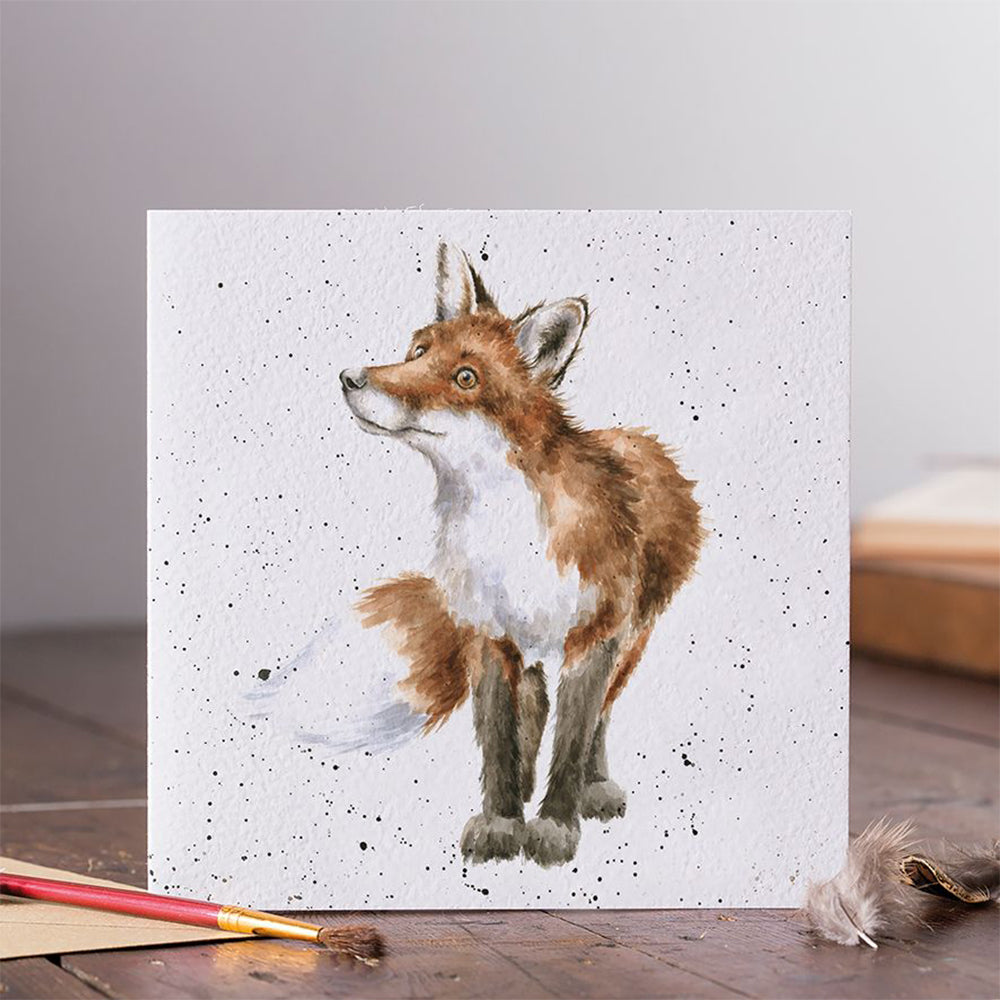 Curious Fox | Blank Card | 15x15cm | Wrendale Designs