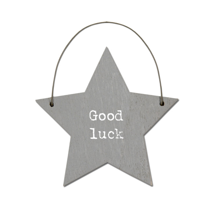 Good Luck - Mini Wooden Hanging Star - Cracker Filler Gift