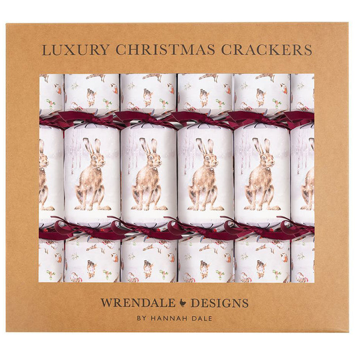 Woodland Friends | 6 Wrendale Designs Crackers | Wooden Ornament Gifts