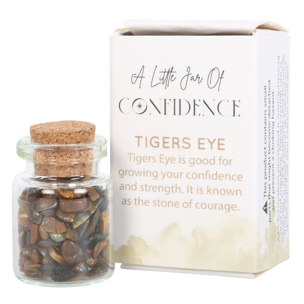 A Little Jar of Confidence | Tiger's Eye Crystals | Matchbox Gift | Cracker Filler
