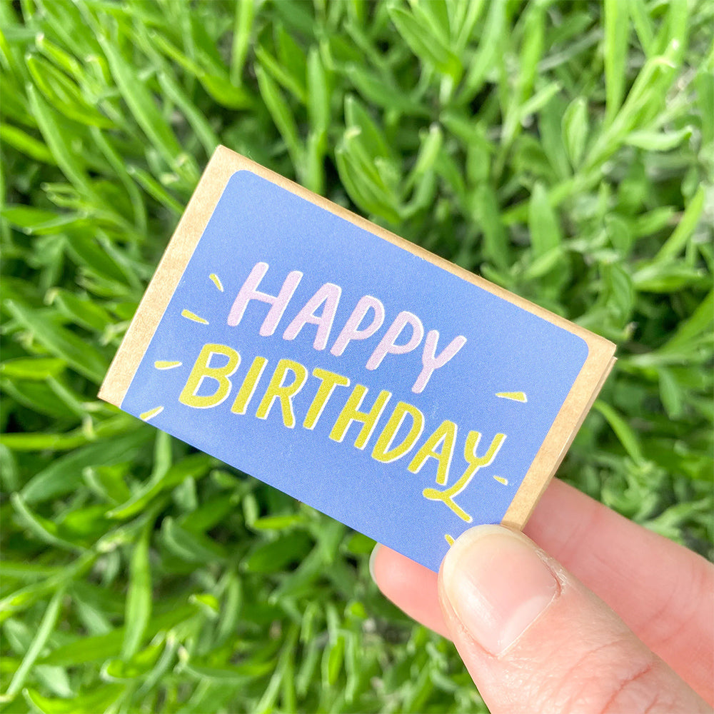 Matchbox Happy Birthday Seed Bombs | Cracker Filler | Mini Gift