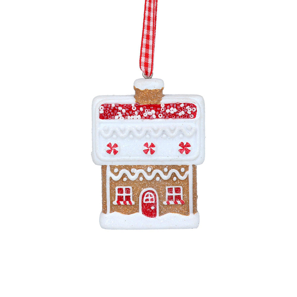 Iced Gingerbread House Ornament | Christmas Tree Decoration | Cracker Filler Gift