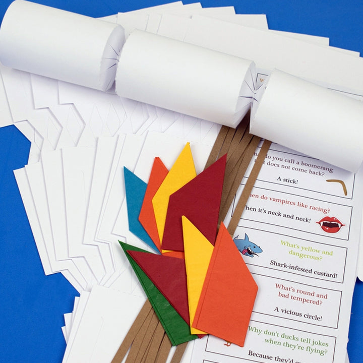 White Basic Make & Fill Your Own DIY Recyclable Christmas Cracker Craft Kits