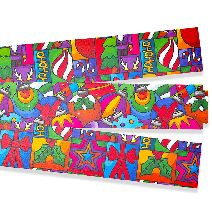 30 Reusable Paper Chains | Colourful Christmas | No Glue Needed | 2.5m