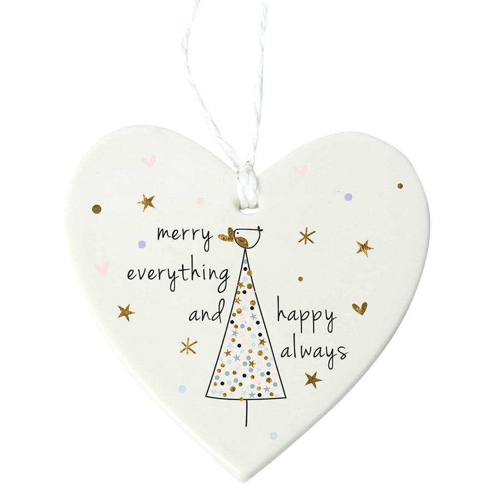 Merry Everything &amp; Happy Always | Large Porcelain Christmas Decoration