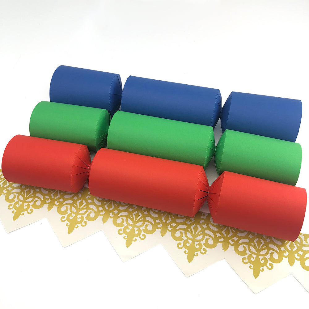 Jewel Tones | Craft Kit to Make 12 Crackers | Recyclable | Optional Raffia