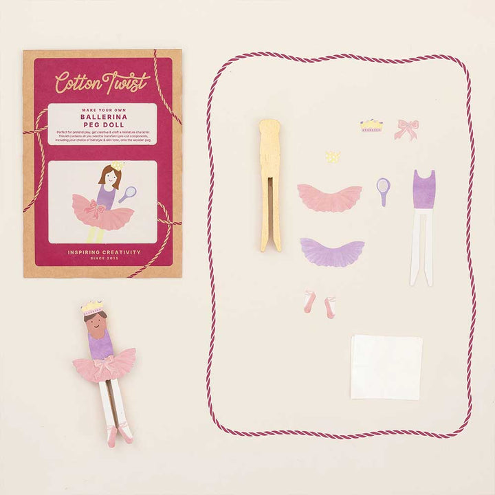 Make Your Own Ballerina Peg Doll | Complete Sustainable Craft Kit for Kids