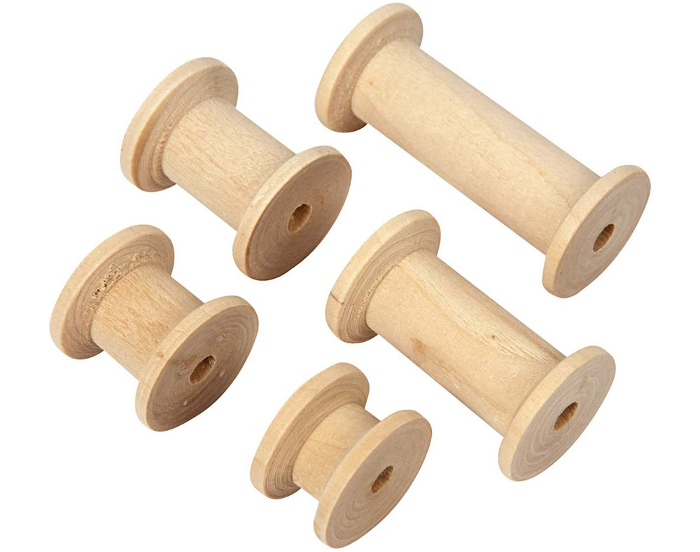 10 Assorted Size Wooden Cotton Reels  Wooden Shapes for Crafts –  littlecraftybugs