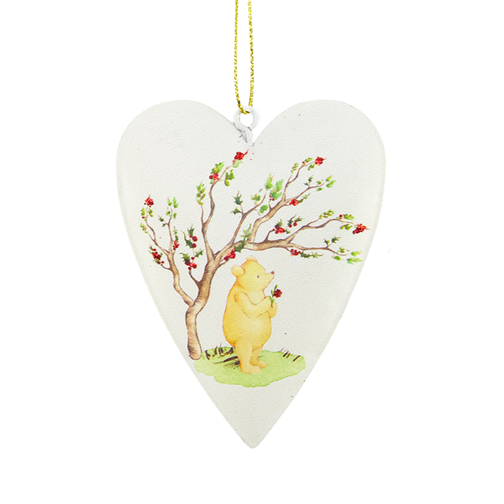 Tinware  Winnie-The-Pooh Tree Heart Decoration | Gisela Graham
