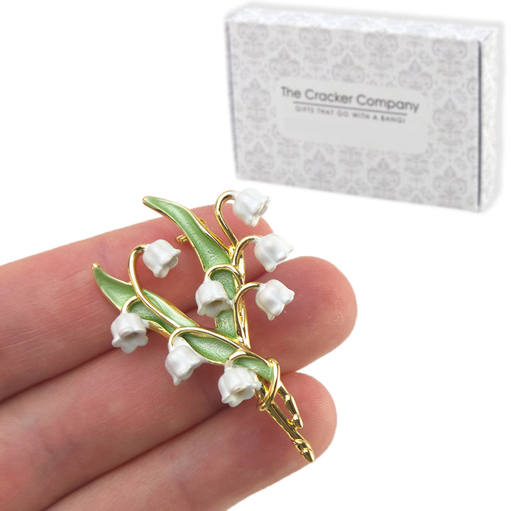 Lily of the Valley Spray | 14k Gold Plated Brooch | Little Gift | Cracker Filler
