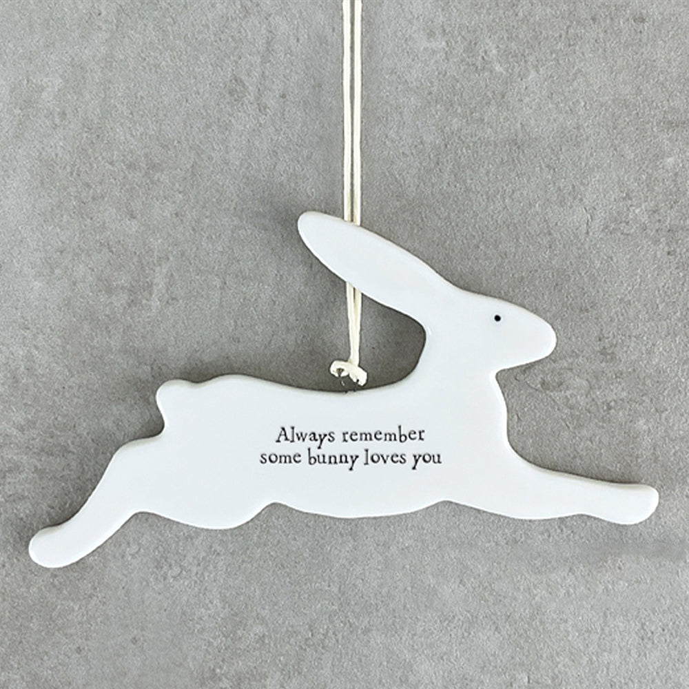 Some Bunny Loves You | Large Hare Porcelain Ornament | Little Gift