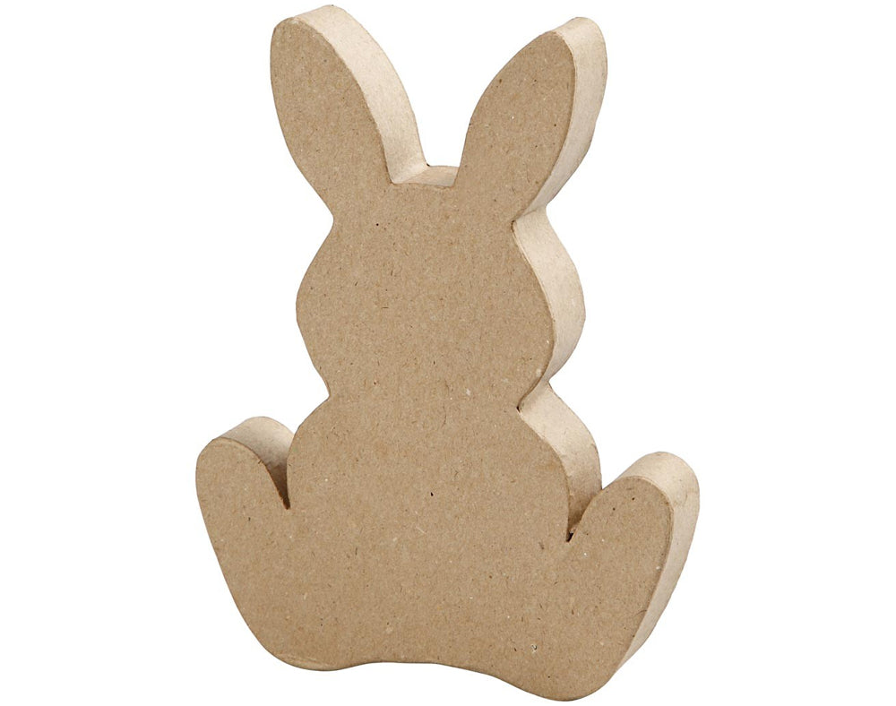 18cm Paper Mache Cute Flat Easter Bunny Rabbit Shape | Papier Mache Shapes