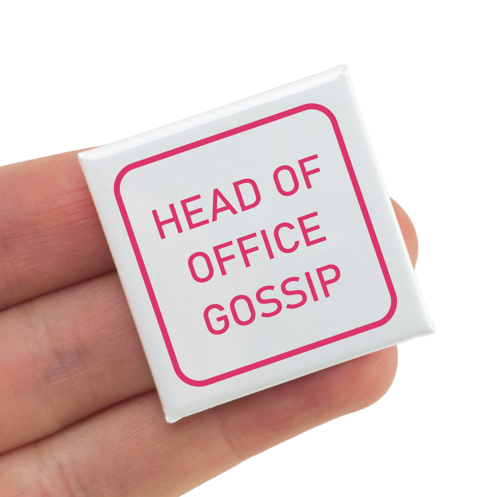 Head of Office Gossip | Fun Badge | Office Banter | Cracker Filler | Mini Gift