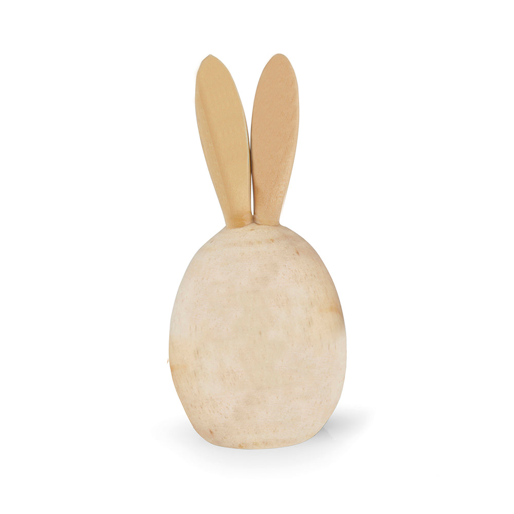 11cm Simple Wooden Bunny Egg Shape to Paint for Easter Crafts