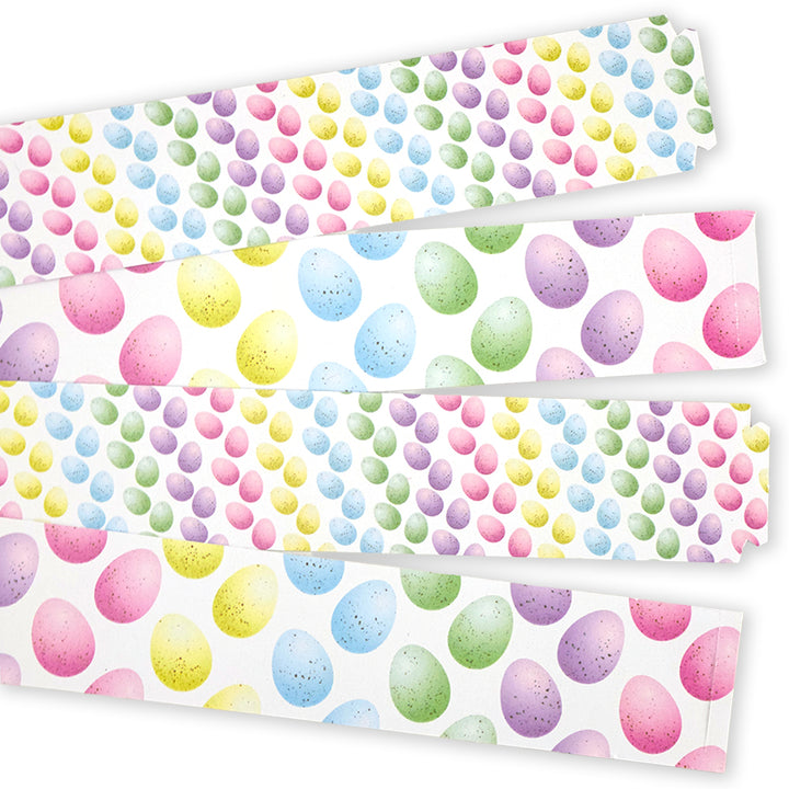 30 Reusable Easter 2.5m Paper Chains | Pastel Speckled Eggs | No Glue Needed