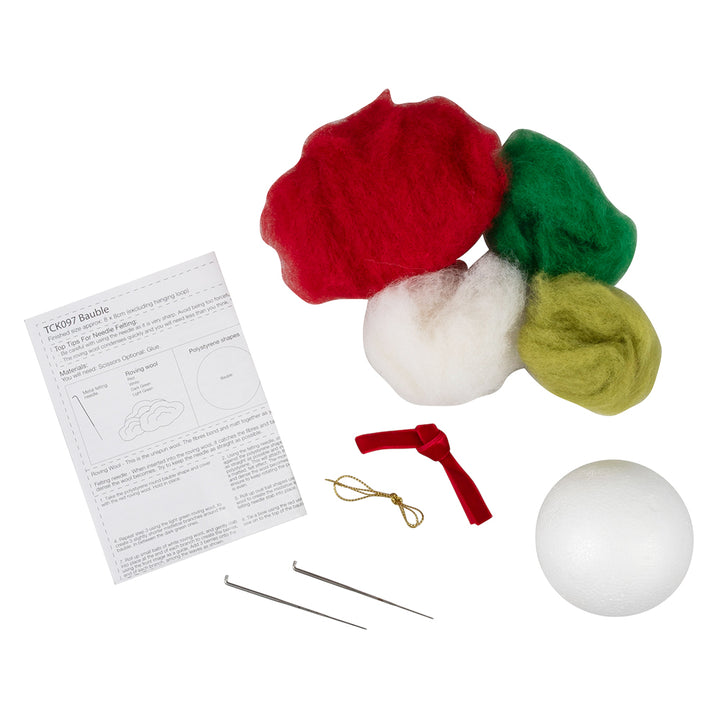 Christmas Mistletoe Bauble | Needle Felting Complete Craft Kit