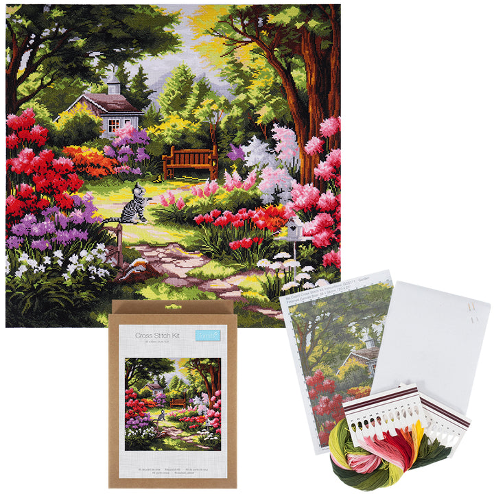 Gorgeous Country Garden | Large Counted Cross Stitch Kit | 50x50cm