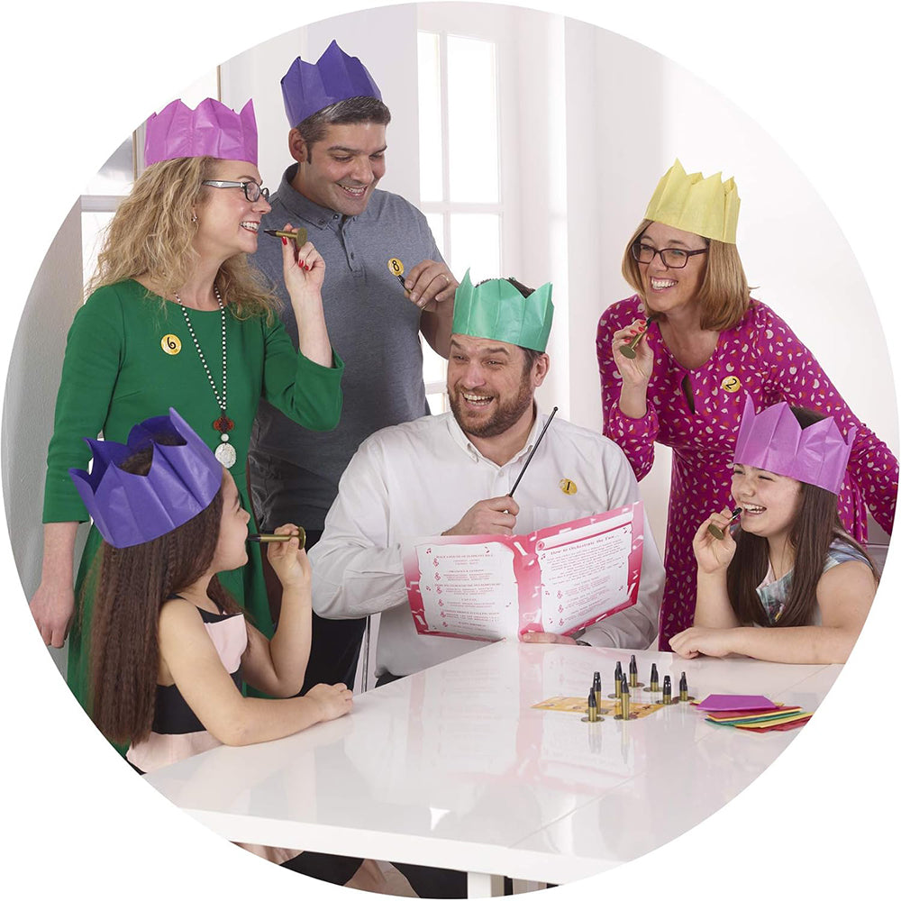 8 Medium Christmas Musical Crackers | With Whistles & Music Sheets | Ready Made