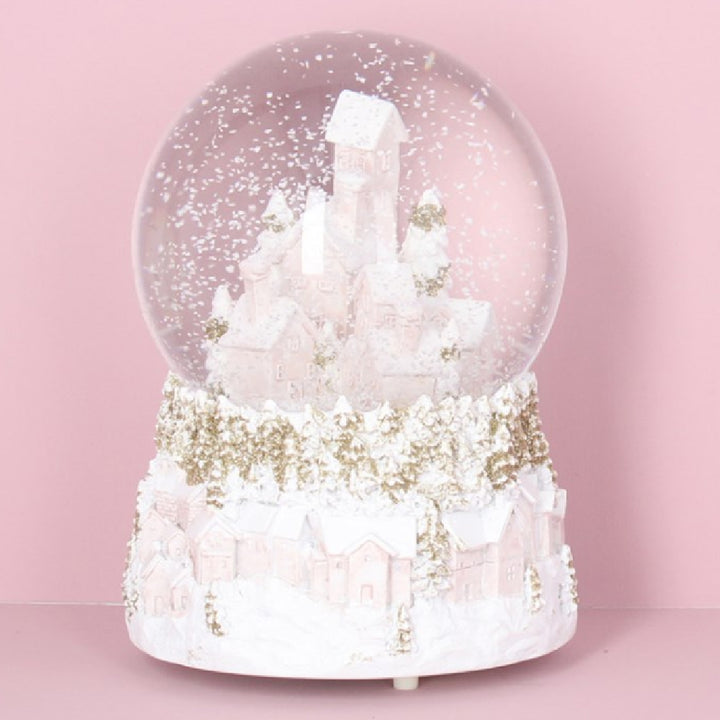 18cm Pastel Village Musical LED Light Up Snow Globe Christmas Decoration