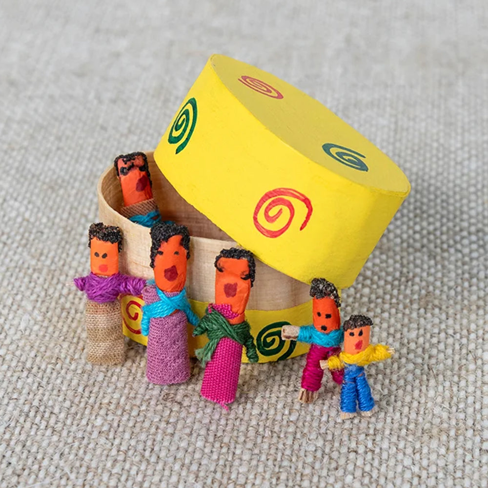 6 Mini Worry Dolls | Little Box of Calm | Little Gift | Cracker Filler