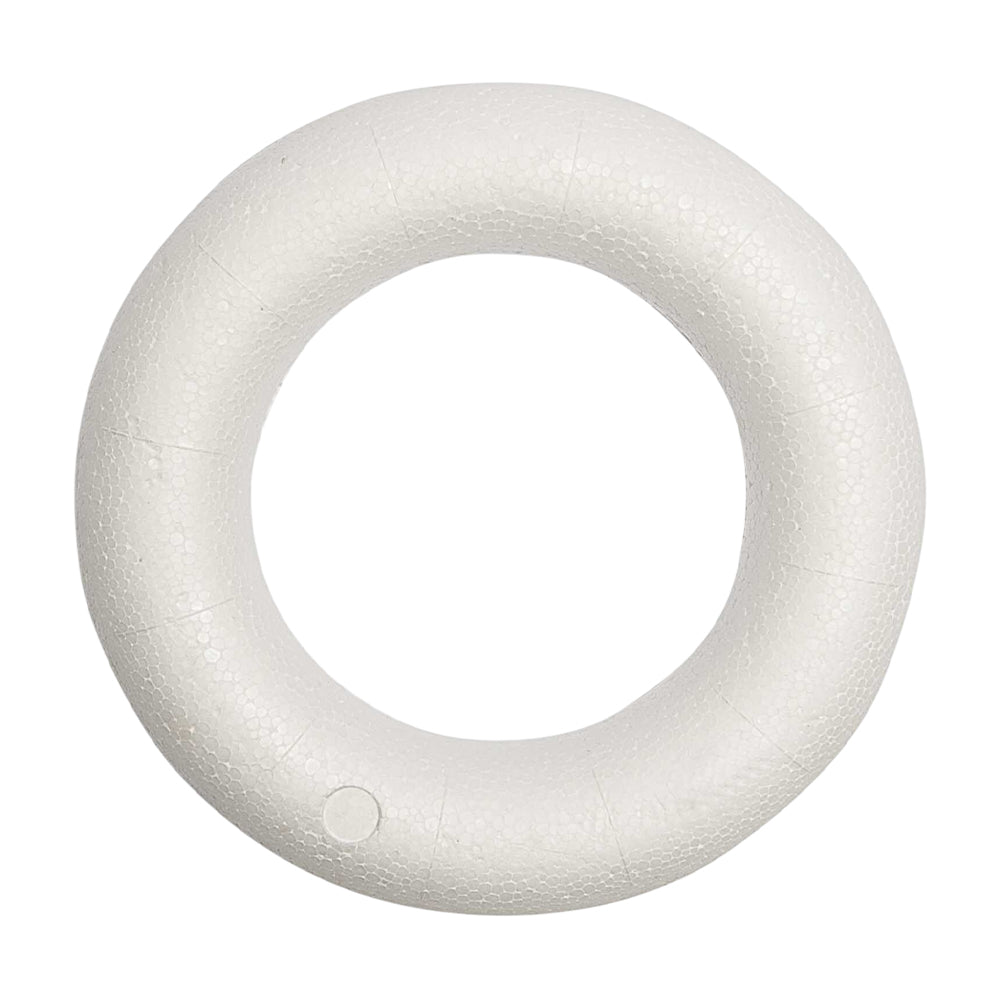 15cm to 30cm | Flat Backed Polystyrene Wreath Base | Half Hoop or Ring