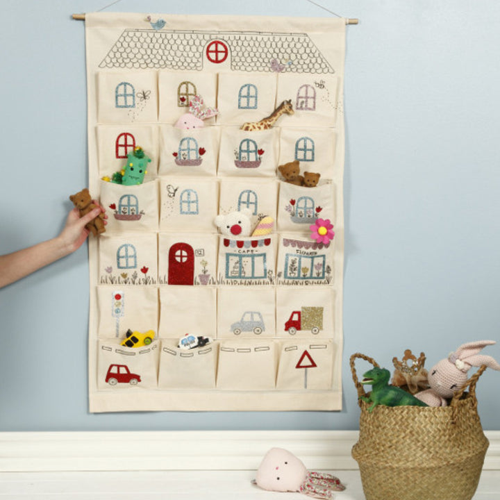 Large Cotton Fabric Advent Calendar |  Fabric Painting Craft | 93 x 60cm