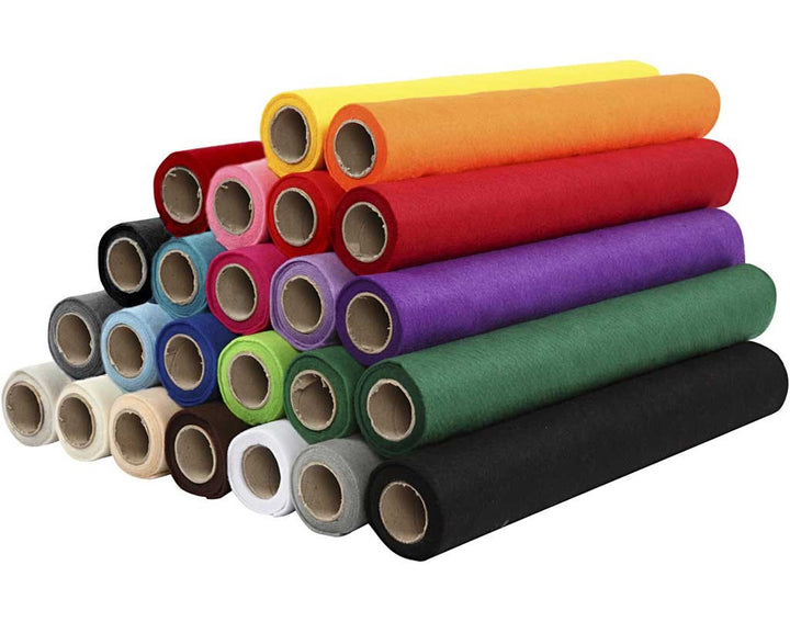 1m or 5m Polyester Felt Rolls for Crafts