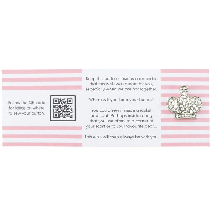 To The Best Mum | Diamante Crown | Button Wishes Sew On Token | Cracker Filler