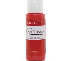 Red docrafts Artiste All Purpose Acrylic Craft Paint - 59ml