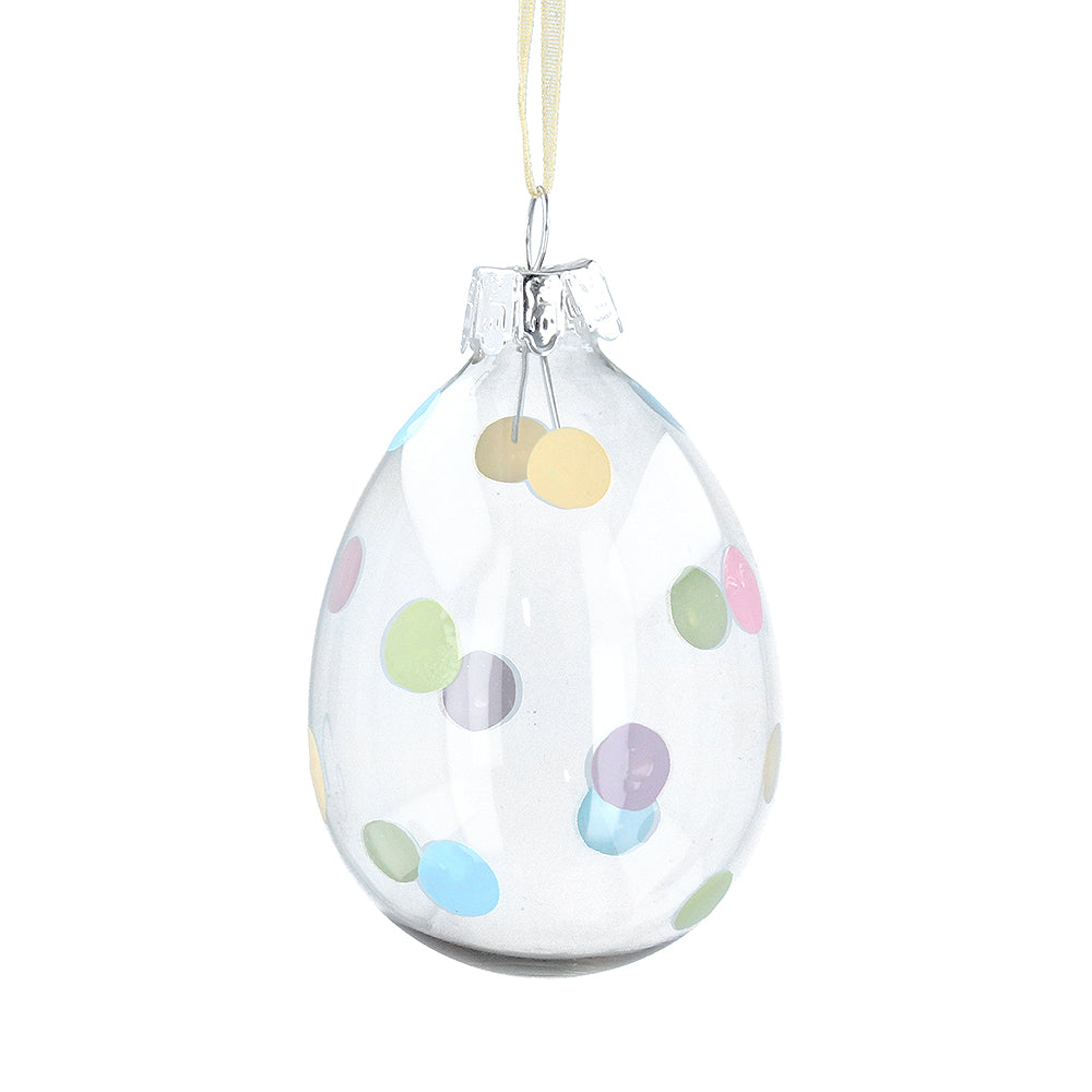 Spotty Dotty Pastel Easter Tree Decoration | Best Quality Glass | Gisela Graham