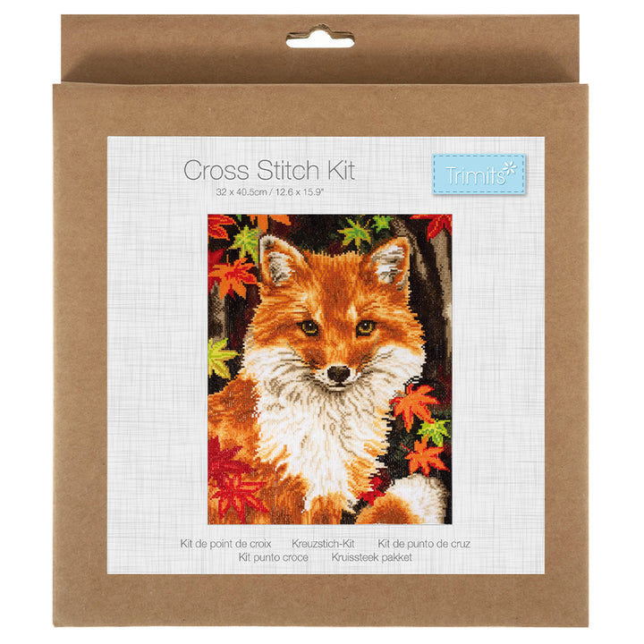 Cute Fox | Complete Cross Stitch Kit | 32x41cm