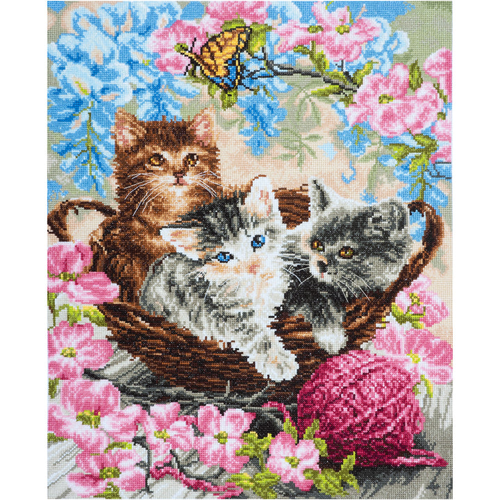 Cuddling Cats | Cross Stitch Kit | 44x55cm