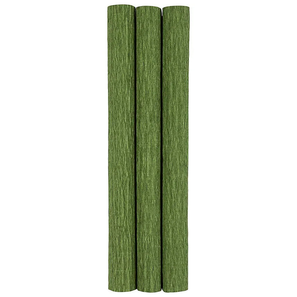 3 Single Colour Crepe Paper Rolls | Flower Making Crafts |  25cm x 60cm