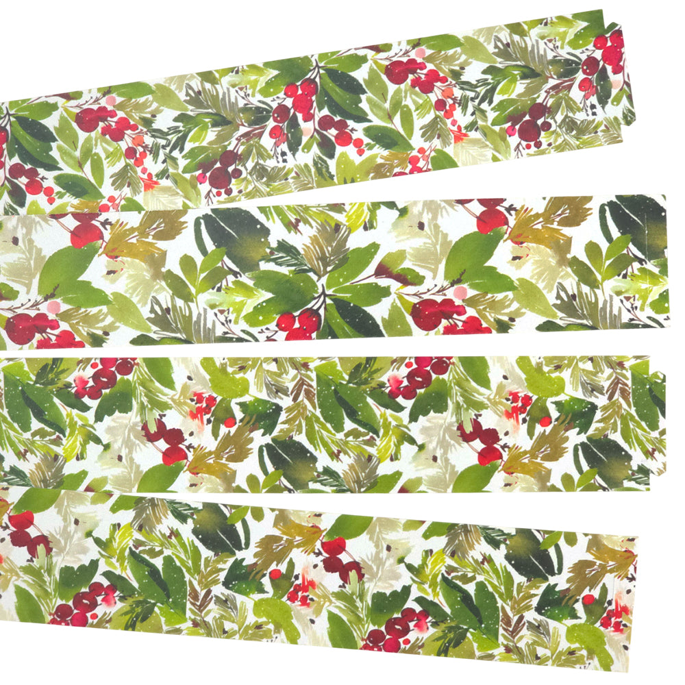 30 Reusable Christmas Paper Chains | Watercolour Berries | No Glue Needed | 2.5m