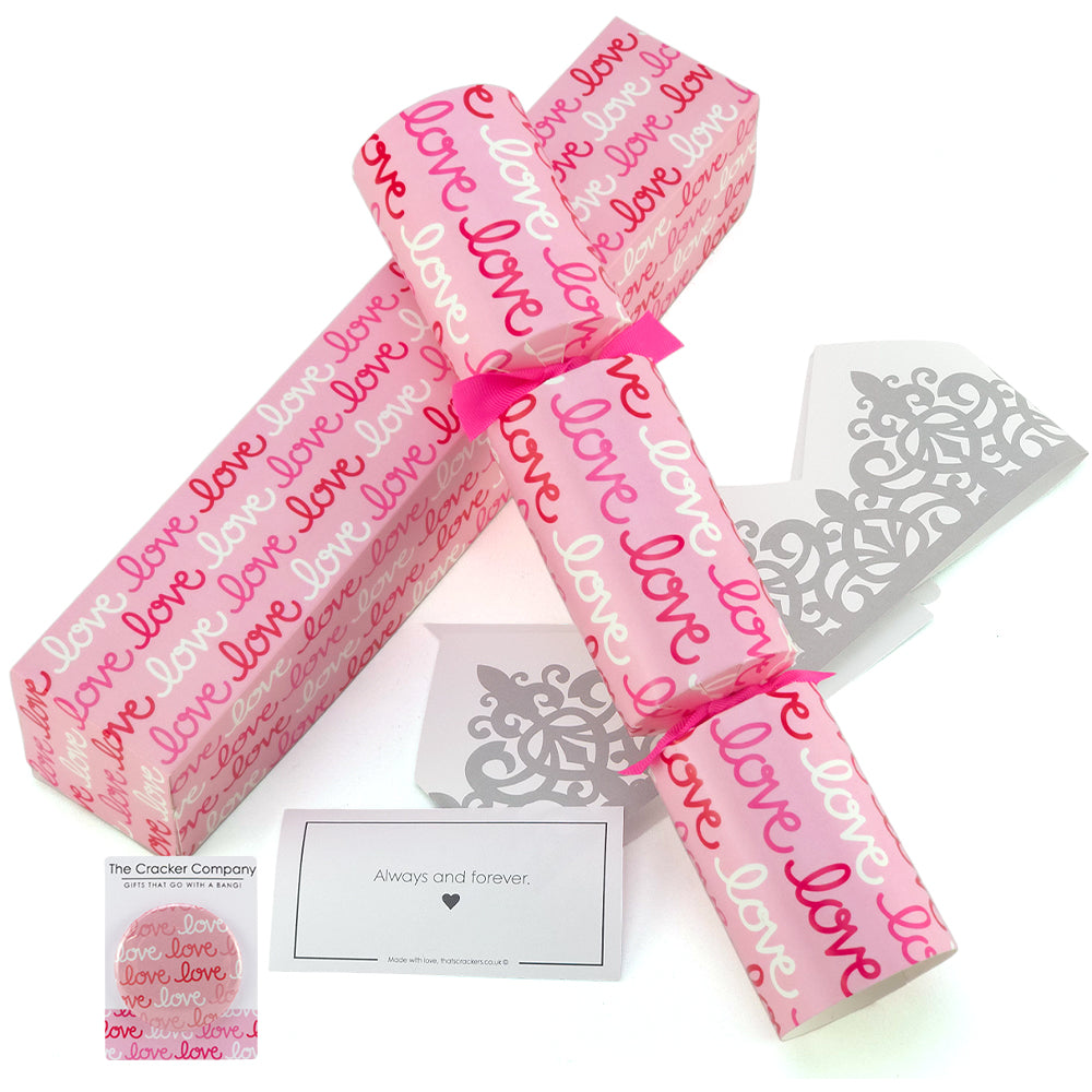 Love Love Love | Single Filled Valentine's Day Cracker | Choice of Gifts