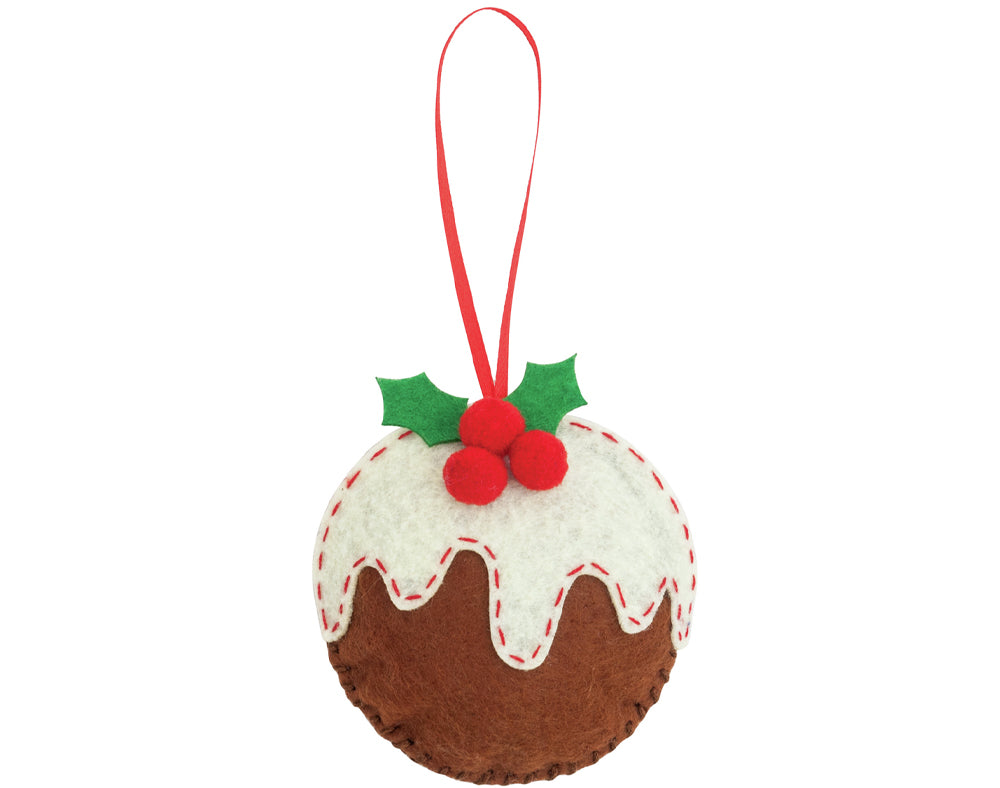 Christmas Pudding | Mini Felt Sewing Kit | Hanging Decoration | Craft Kit