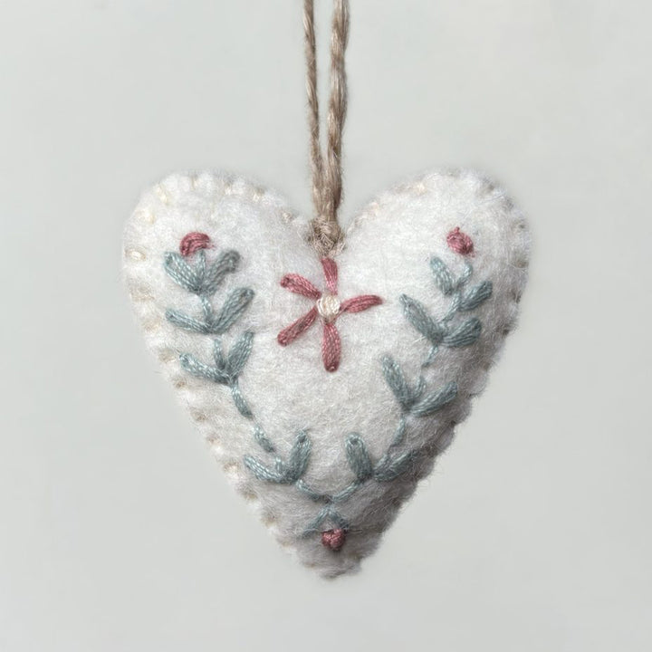 Folk Art Floral Heart Ornament | Hanging Decoration | Cracker Filler