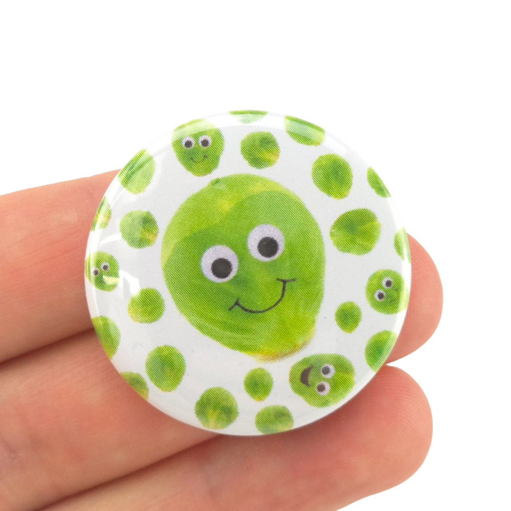 Googly Eyed Sprout | 38mm Button Pin Badge | Little Gift | Cracker Filler