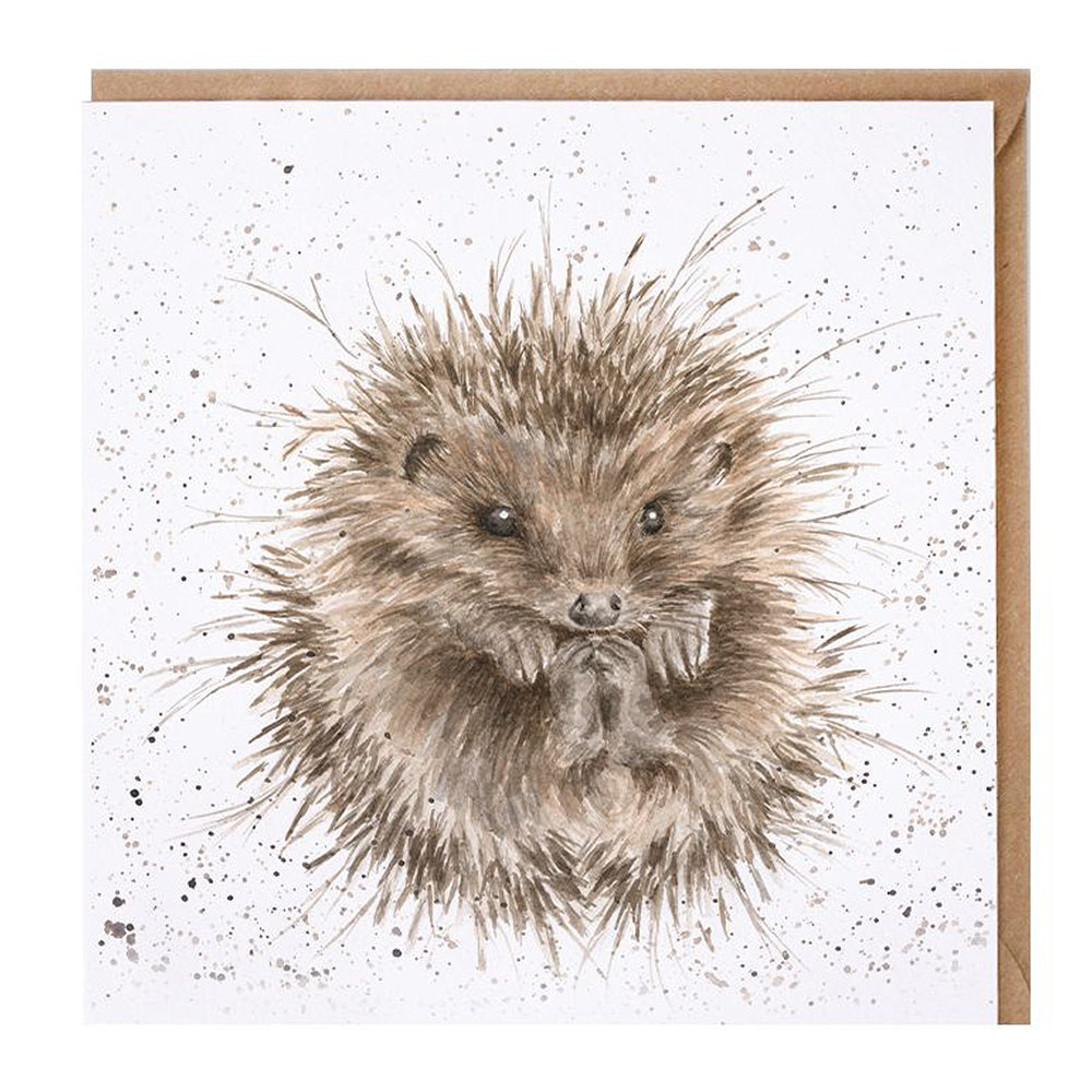 Hedgehog Awakening | Blank Card | 15x15cm | Wrendale Designs