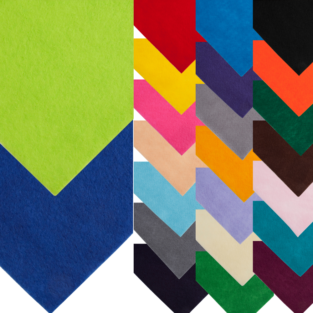 Acrylic Felt Sheets | 30 x 23cm | Single Colour
