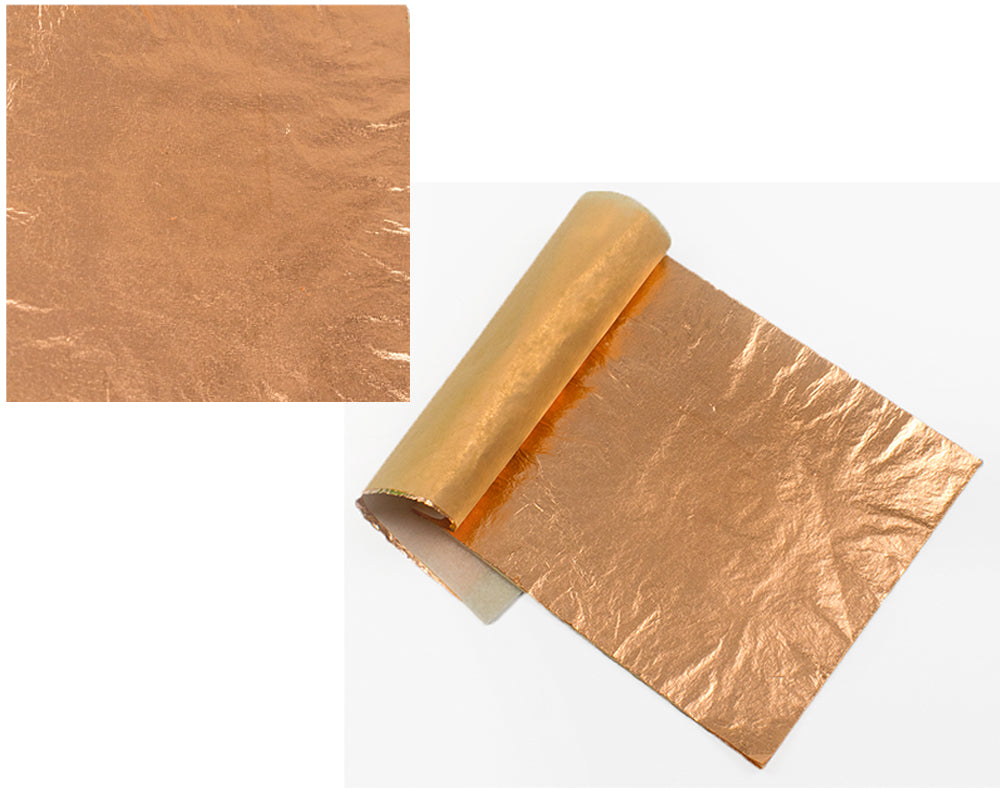 5 Copper Metal Foil Leaf Squares for Adults Gilding Crafts