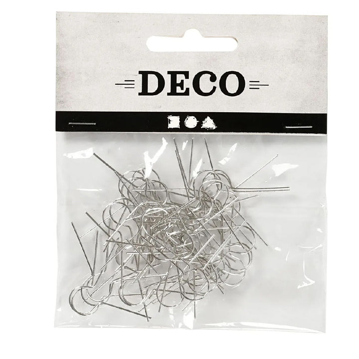 50 Metal Hanging Hooks for 3D Shapes | Christmas Ornament Hooks & Hangers