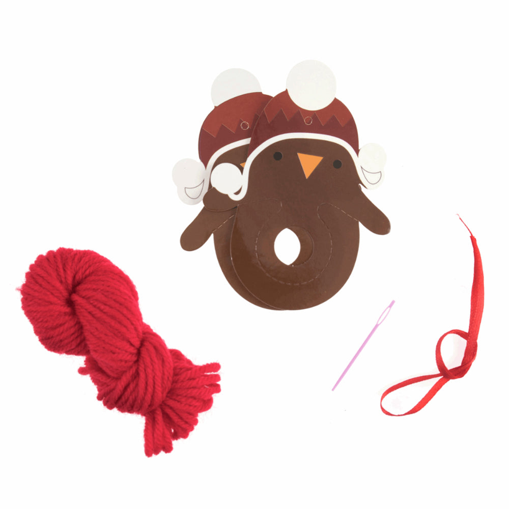 Robin Pom Pom Hanging Christmas Ornament Craft Kit