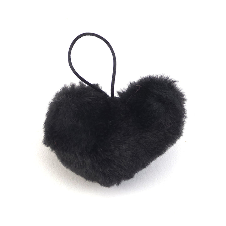 Hanging Faux Fur Pom Pom Heart | 6cm Wide | Mini Gift | Cracker Filler