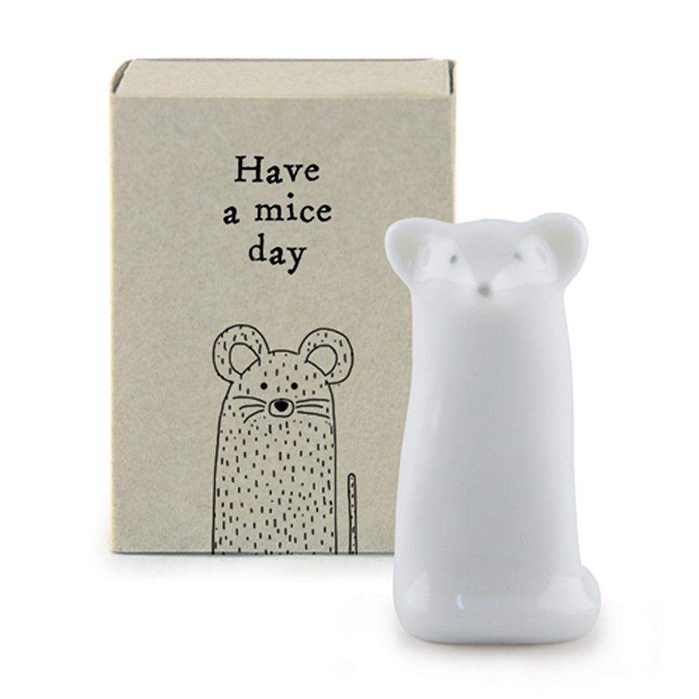 Have a Mice Day | Ceramic Mouse in a Matchbox | Cracker Filler | Mini Gift