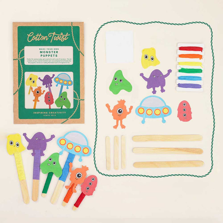 Make Your Own Monster Puppets | Complete Sustainable Craft Kit for Kids