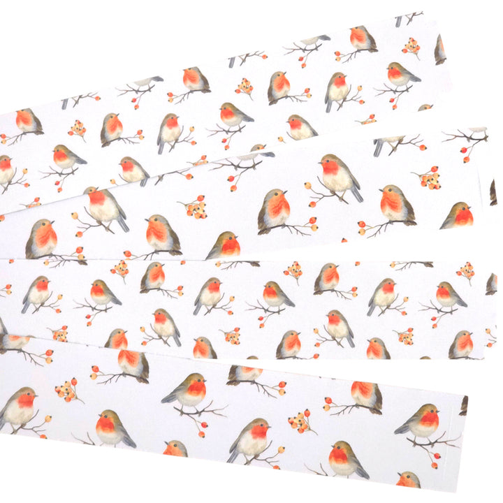 30 Reusable Christmas Paper Chains | Watercolour Robin | No Glue Needed | 2.5m