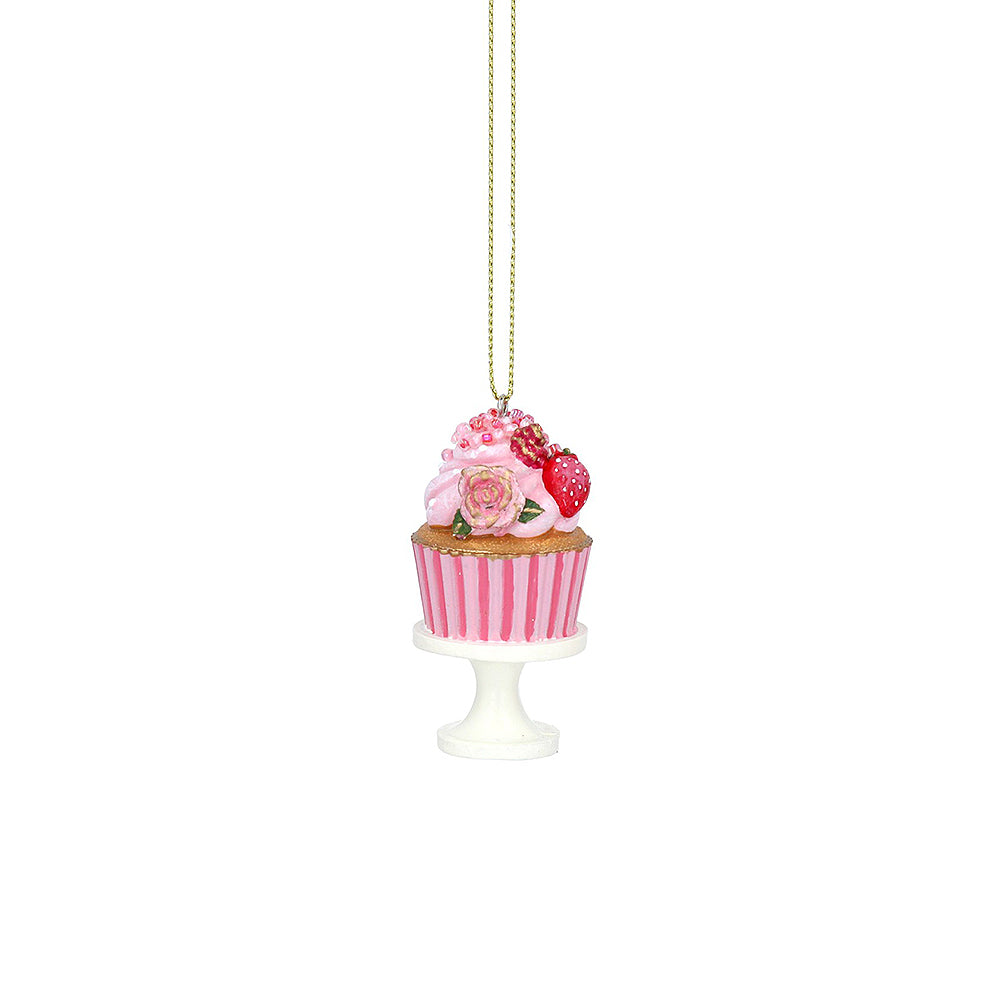White Base | Afternoon Tea Cupcake Hanging Ornament | Cracker Filler | Mini Gift